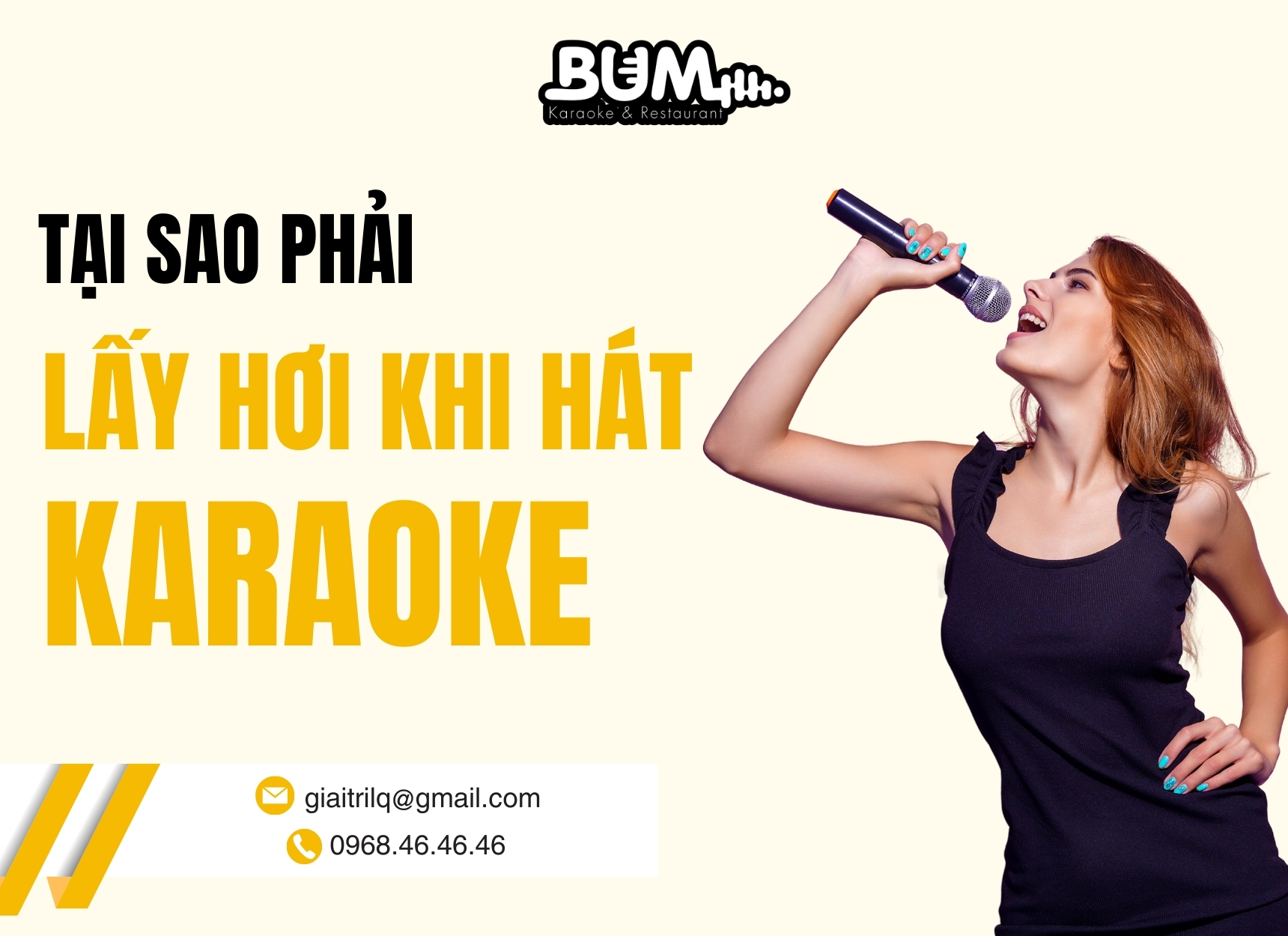 Tại sao cần phải lấy hơi khi hát karaoke
